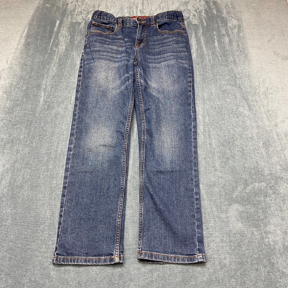 Arizona Jeans Co Boys 14 Husky 27x26 Blue Denim Cotton Stretch Straight Leg